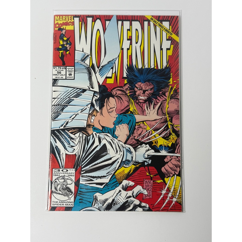 Wolverine 56 1992 Marvel Comics Silver Samurai Marc Silvestri Cover X-Men Key